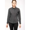 Chemise femme manches longues | K542 | Couleurs:Snow Grey  | KARIBAN | flocage broderie impression transfert  sérigraphie vêteme