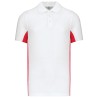 Flag > polo bicolore manches courtes | K232 | Couleurs:White / Red  | KARIBAN | flocage broderie impression transfert  sérigraph