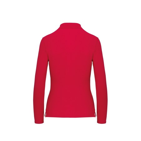 Polo manches longues femme | K244 | Couleurs:Red  | KARIBAN | flocage broderie impression transfert  sérigraphie vêtement person
