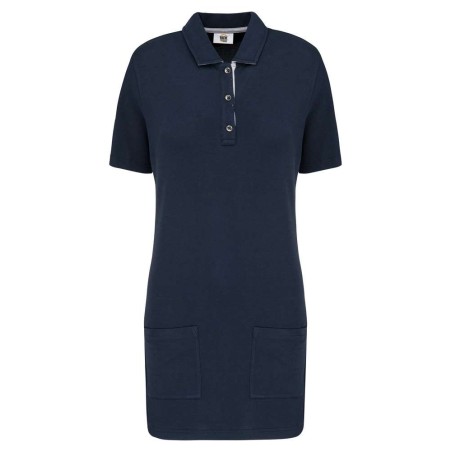 Polo long manches courtes femme | WK209 | Couleurs:Navy / Oxford Grey  | WK. DESIGNED TO WORK | flocage broderie impression tran