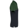 Polo bicolore écoresponsable manches courtes unisexe | WK210 | Couleurs:Black / Forest Green  | WK. DESIGNED TO WORK | flocage b