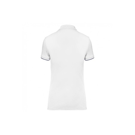 Polo DayToDay contrasté manches courtes femme | WK271 | Couleurs:White / Navy  | WK. DESIGNED TO WORK | flocage broderie impress