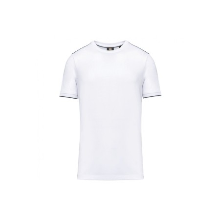 T-shirt DayToDay manches courtes homme | WK3020 | Couleurs:White / Navy  | WK. DESIGNED TO WORK | flocage broderie impression tr