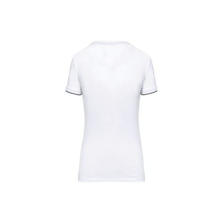 T-shirt DayToDay manches courtes femme | WK3021 | Couleurs:White / Navy  | WK. DESIGNED TO WORK | flocage broderie impression tr