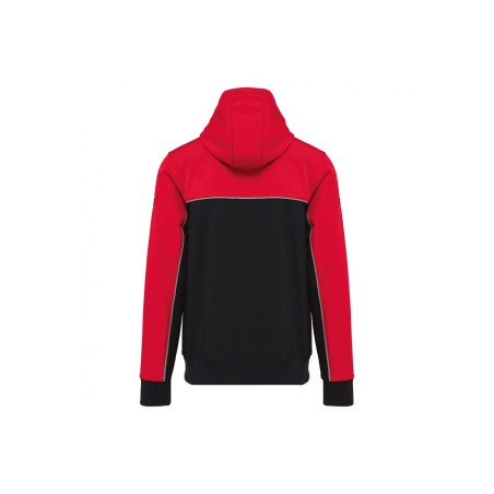 Veste softshell 3 couches bicolore BIONIC-FINISH® ECO unisexe | WK450 | Couleurs:Black / Red  | WK. DESIGNED TO WORK | flocage b