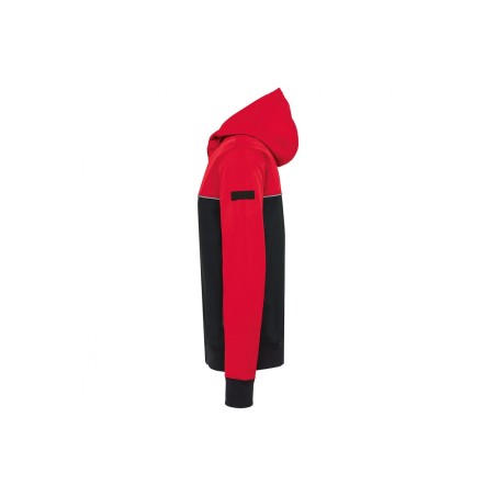 Veste softshell 3 couches bicolore BIONIC-FINISH® ECO unisexe | WK450 | Couleurs:Black / Red  | WK. DESIGNED TO WORK | flocage b