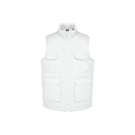 Gilet polycoton multipoches rembourré unisexe | WK607 | Couleurs:White  | WK. DESIGNED TO WORK | flocage broderie impression tra