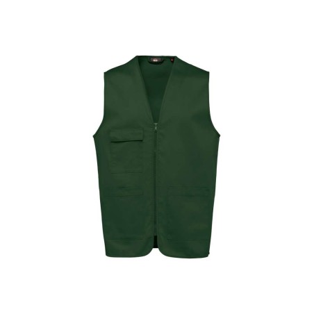 Gilet polycoton multipoches unisexe | WK608 | Couleurs:Forest Green  | WK. DESIGNED TO WORK | flocage broderie impression transf