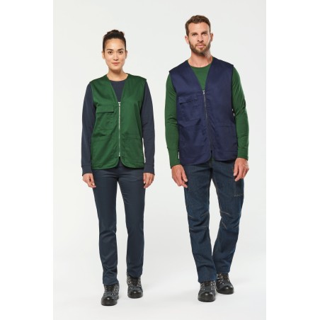 Gilet polycoton multipoches unisexe