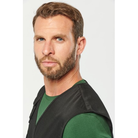 Gilet polycoton multipoches doublé unisexe