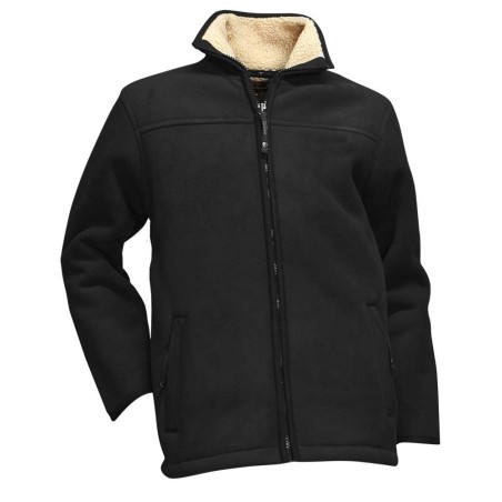 blouson polaire doublé sherpa | LMA037 | Couleurs:Noir  | LMA | flocage broderie impression transfert  sérigraphie vêtement pers