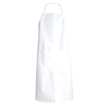 Tablier de cuisinier avec hauteur réglable par cordon coulissant | LMA103 | Couleurs:Blanc Tailles:U | LMA | flocage broderie im