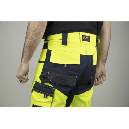 Pantalon multipoches tricolore avec poches genouillères en Oxford - AUTHENTIC HV PG | LMA112 |   | LMA | flocage broderie impres