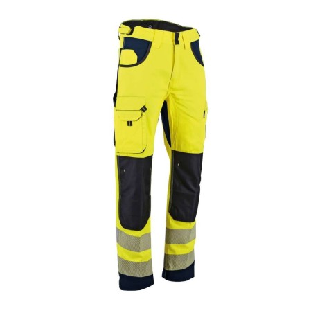 Pantalon multipoches tricolore avec poches genouillères en Oxford - AUTHENTIC HV PG | LMA112 |   | LMA | flocage broderie impres