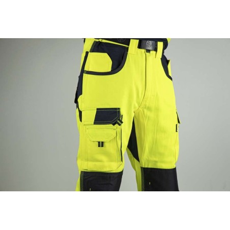 Pantalon multipoches tricolore avec poches genouillères en Oxford - AUTHENTIC HV PG | LMA112 |   | LMA | flocage broderie impres