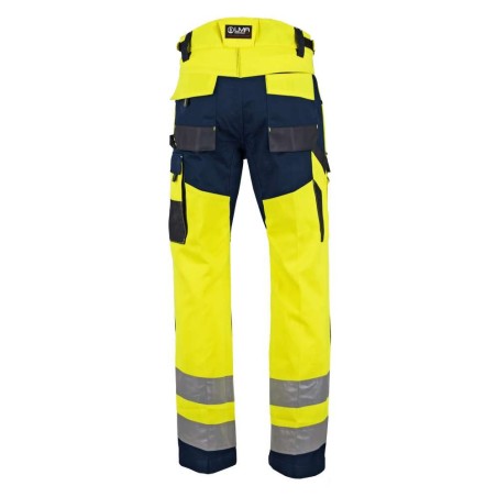 Pantalon multipoches tricolore avec poches genouillères en Oxford - AUTHENTIC HV PG | LMA112 |   | LMA | flocage broderie impres