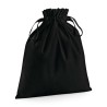 Organic Cotton Draw Cord Bag | WM118 | Couleurs:Black  | Westford Mill | flocage broderie impression transfert  sérigraphie vête