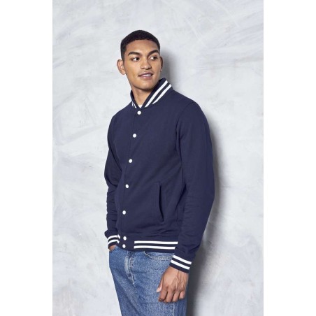 College Jacket | JH041 |   | Just Hoods | flocage broderie impression transfert  sérigraphie vêtement personnalisation