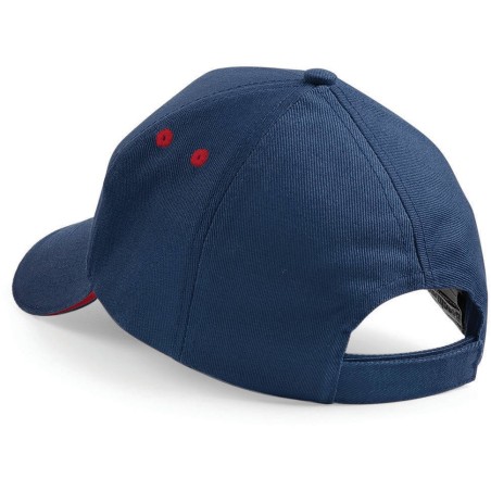 Casquette homme Ultimate à 5 panneaux sandwich contrasté | B15C | Couleurs:French Navy / Classic Red Tailles:One Size | BEECHFIE