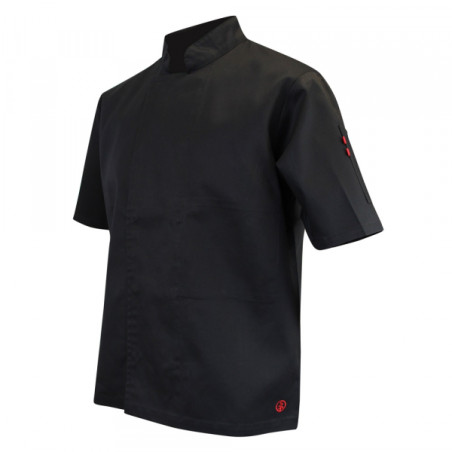 veste cuisinier manches courtes pressions cachées